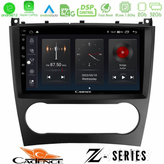 Cadence Z Series Mercedes W203 Facelift 8core Android12 2+32GB Navigation Multimedia Tablet 9"