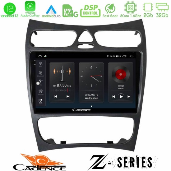 Cadence Z Series Mercedes CLK Class W209 2000-2004 8core Android12 2+32GB Navigation Multimedia Tablet 9"