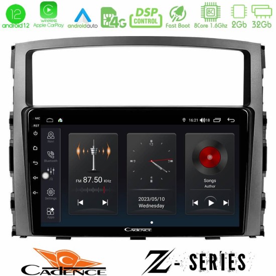 Cadence Z Series Mitsubishi Pajero 2008-2009 8core Android12 2+32GB Navigation Multimedia Tablet 9"