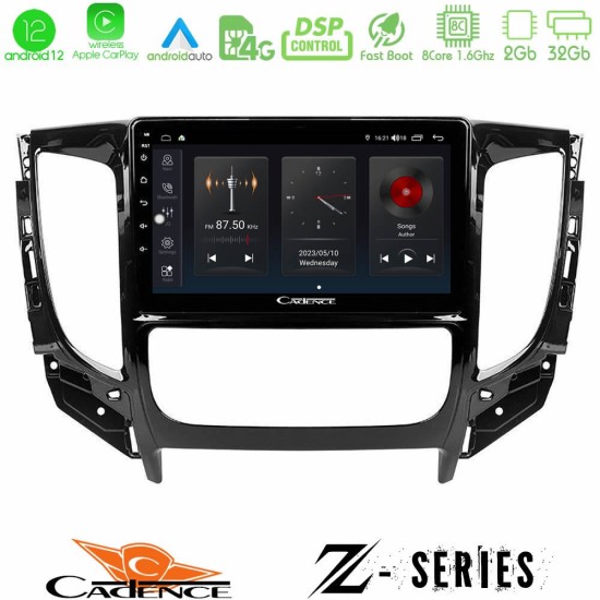 Cadence Z Series Mitsubishi L200 2016-> & Fiat Fullback (Auto A/C) 8core Android12 2+32GB Navigation Multimedia Tablet 9"