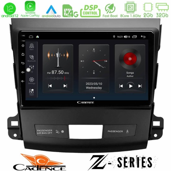 Cadence Z Series Mitsubishi Outlander/Citroen C-Crosser/Peugeot 4007 8core Android12 2+32GB Navigation Multimedia Tablet 9"