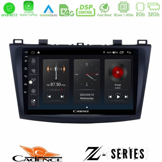 Cadence Z Series Mazda 3 2009-2014 8core Android12 2+32GB Navigation Multimedia Tablet 9"