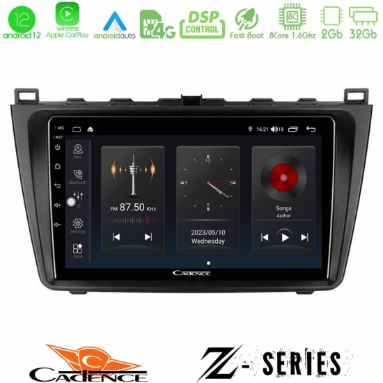 Cadence Z Series Mazda 6 2008-2012 8core Android12 2+32GB Navigation Multimedia Tablet 9"