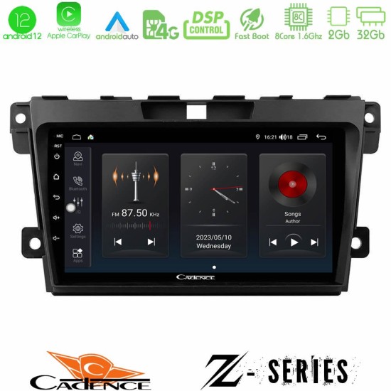 Cadence Z Series Mazda CX-7 2007-2011 8core Android12 2+32GB Navigation Multimedia Tablet 9"