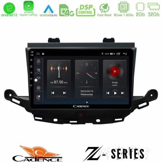 Cadence Z Series Opel Astra K 2015-2019 8core Android12 2+32GB Navigation Multimedia Tablet 9"