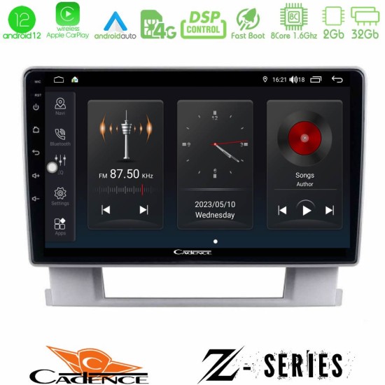 Cadence Z Series Opel Astra J 2010-2014 8core Android12 2+32GB Navigation Multimedia Tablet 9"