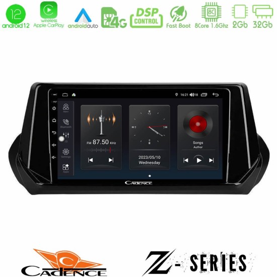 Cadence Z Series Peugeot 208 2019-2023 8Core Android12 2+32GB Navigation Multimedia Tablet 9"