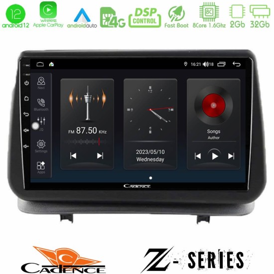 Cadence Z Series Renault Clio 2005-2012 8core Android12 2+32GB Navigation Multimedia Tablet 9"