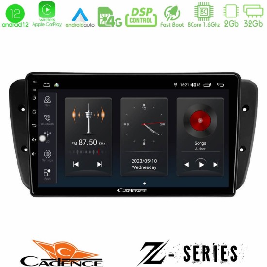 Cadence Z Series Seat Ibiza 2008-2012 8Core Android12 2+32GB Navigation Multimedia Tablet 9"