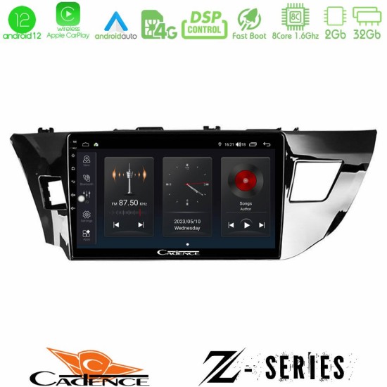 Cadence Z Series Toyota Corolla 2014-2016 8core Android12 2+32GB Navigation Multimedia Tablet 10"