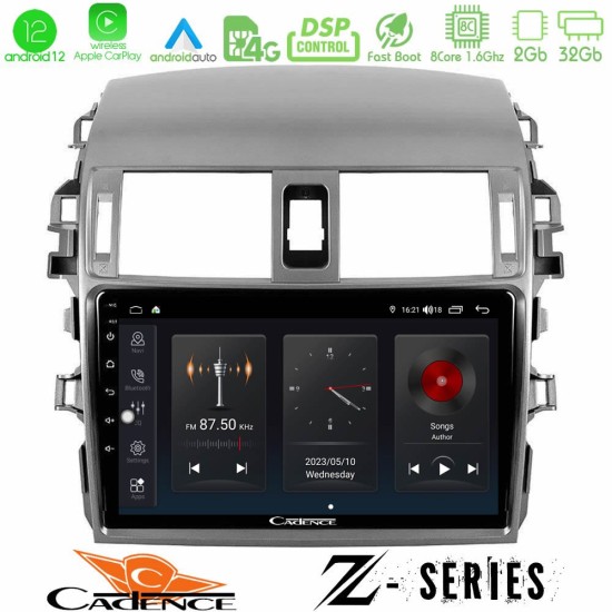 Cadence Z Series Toyota Corolla 2008-2010 8core Android12 2+32GB Navigation Multimedia Tablet 9"