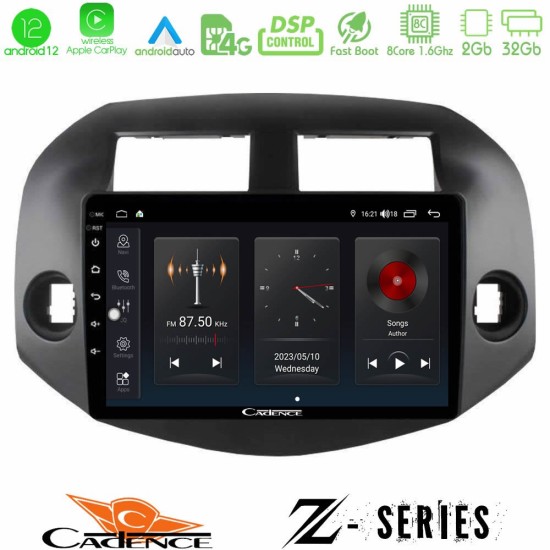 Cadence Z Series Toyota Rav4 2006-2012 8core Android12 2+32GB Navigation Multimedia Tablet 10"