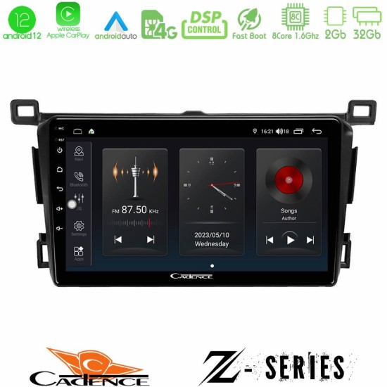 Cadence Z Series Toyota RAV4 2013-2018 8core Android12 2+32GB Navigation Multimedia Tablet 9"