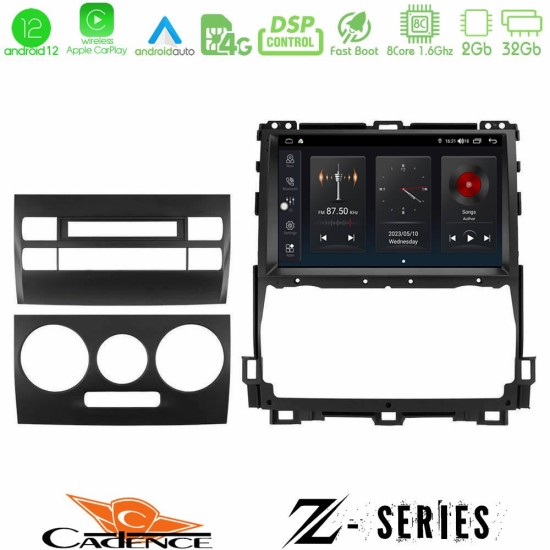 Cadence Z Series Toyota Land Cruiser J120 2002-2009 8Core Android12 2+32GB Navigation Multimedia Tablet 9"