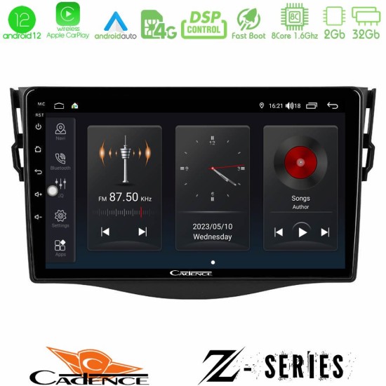 Cadence Z Series Toyota RAV4 8core Android12 2+32GB Navigation Multimedia Tablet 9"