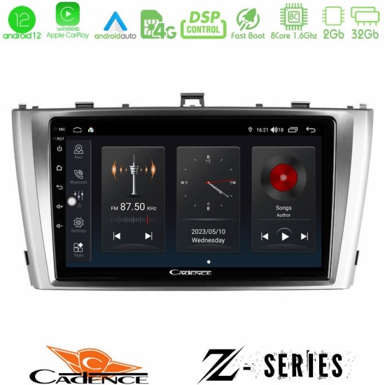 Cadence Z Series Toyota Avensis T27 8core Android12 2+32GB Navigation Multimedia Tablet 9"