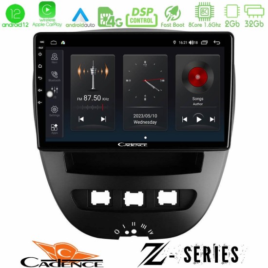 Cadence Z Series Toyota Aygo/Citroen C1/Peugeot 107 8core Android12 2+32GB Navigation Multimedia Tablet 10"