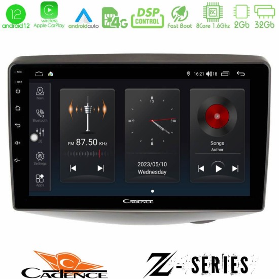 Cadence Z Series Toyota Yaris 1999 - 2006 8core Android12 2+32GB Navigation Multimedia Tablet 9"