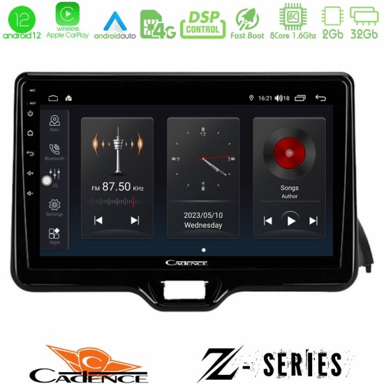 Cadence Z Series Toyota Yaris 2020-> 8Core Android12 2+32GB Navigation Multimedia Tablet 9"