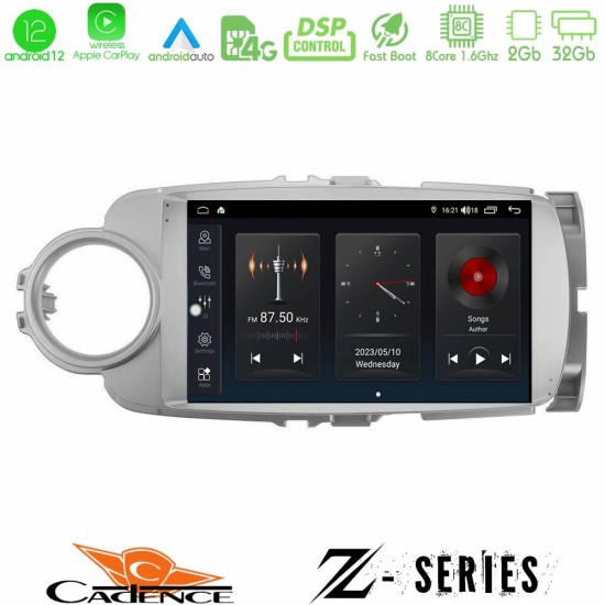 Cadence Z Series Toyota Yaris 8core Android12 2+32GB Navigation Multimedia Tablet 9"