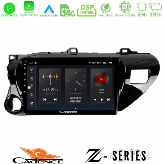 Cadence Z Series Toyota Hilux 2017-2021 8core Android12 2+32GB Navigation Multimedia Tablet 10"