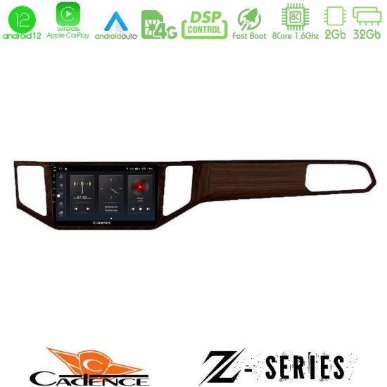 Cadence Z Series VW Sportsvan 2014-2020 8core Android12 2+32GB Navigation Multimedia Tablet 9" (Ξύλινη απόχρωση)
