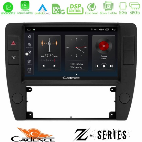 Cadence Z Series VW Passat B5 2001-2005 8core Android12 2+32GB Navigation Multimedia Tablet 9"