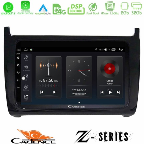Cadence Z Series Vw Polo 8core Android12 2+32GB Navigation Multimedia Tablet 9"