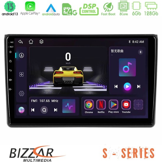 Bizzar S Series Audi A4 B7 8core Android13 6+128GB Navigation Multimedia Tablet 9"