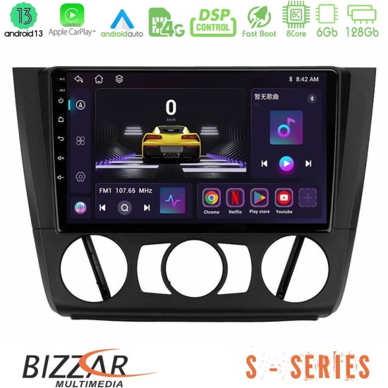 Bizzar S Series BMW 1Series E81/E82/E87/E88 (MANUAL A/C) 8core Android13 6+128GB Navigation Multimedia Tablet 9"