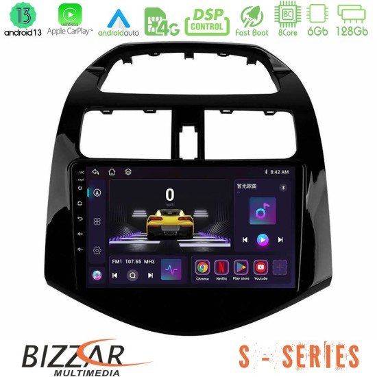 Bizzar S Series Chevrolet Spark 2009-2015 8core Android13 6+128GB Navigation Multimedia Tablet 9"