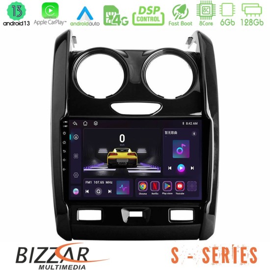 Bizzar S Series Dacia Duster 2014-2018 8Core Android13 6+128GB Navigation Multimedia Tablet 9"