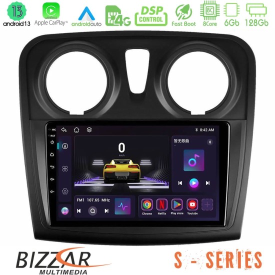 Bizzar S Series Dacia Sandero 2014-2020 8core Android13 6+128GB Navigation Multimedia Tablet 9"