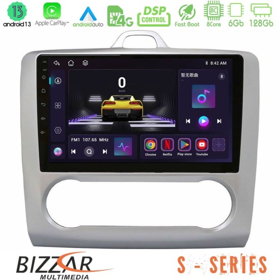 Bizzar S Series Ford Focus Auto AC 8core Android13 6+128GB Navigation Multimedia Tablet 9"