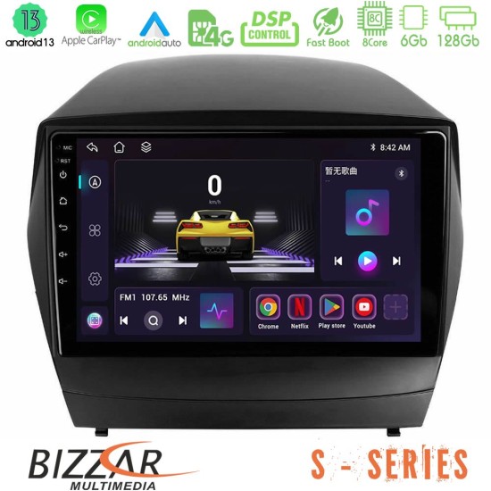 Bizzar S Series Hyundai IX35 Auto A/C 8core Android13 6+128GB Navigation Multimedia Tablet 10"