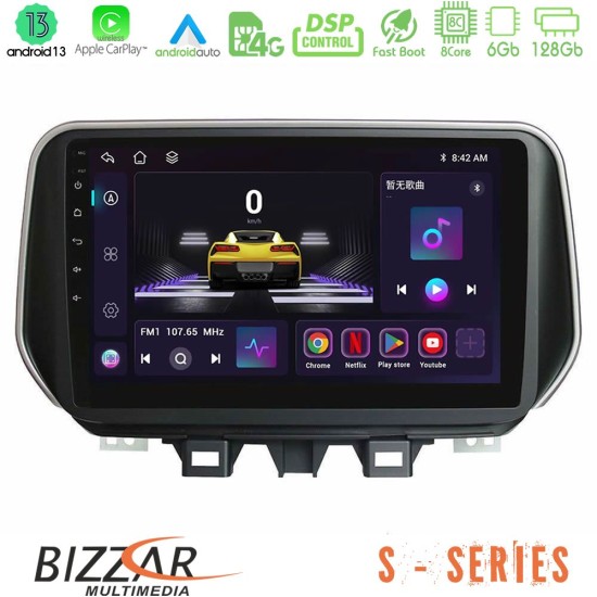 Bizzar S Series Hyundai Tucson 2019-> 8Core Android13 6+128GB Navigation Multimedia Tablet 9"