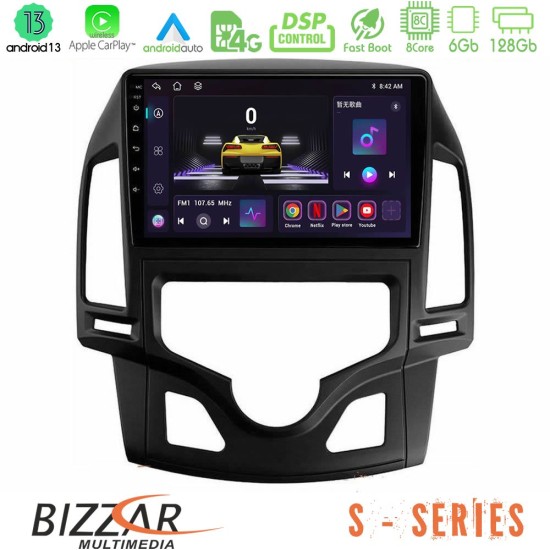 Bizzar S Series Hyundai i30 2007-2012 Auto A/C 8core Android13 6+128GB Navigation Multimedia Tablet 9"