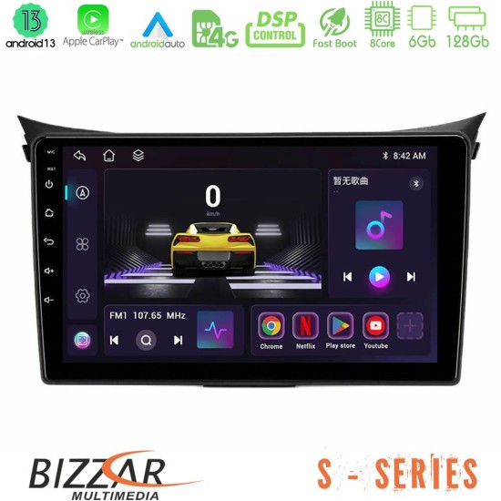 Bizzar S Series Hyundai i30 2012-2017 8Core Android13 6+128GB Navigation Multimedia Tablet 9"