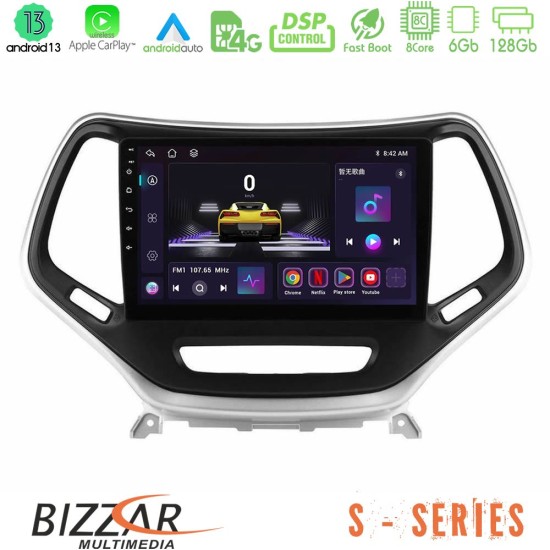 Bizzar S Series Jeep Cherokee 2014-2019 8core Android13 6+128GB Navigation Multimedia Tablet 9" (Ασημί Χρώμα)