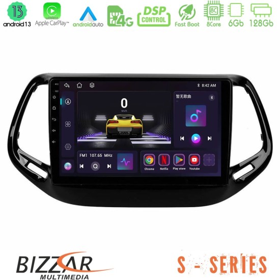 Bizzar S Series Jeep Compass 2017> 8core Android13 6+128GB Navigation Multimedia Tablet 10"