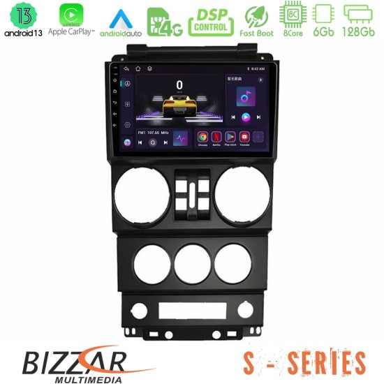 Bizzar S Series Jeep Wrangler 2008-2010 8core Android13 6+128GB Navigation Multimedia Tablet 9"