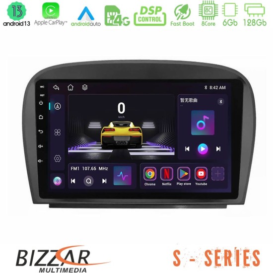 Bizzar S Series Mercedes SL Class 2005-2011 8Core Android13 6+128GB Navigation Multimedia Tablet 9"