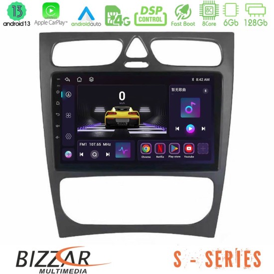 Bizzar S Series Mercedes C Class (W203) 8core Android13 6+128GB Navigation Multimedia Tablet 9"