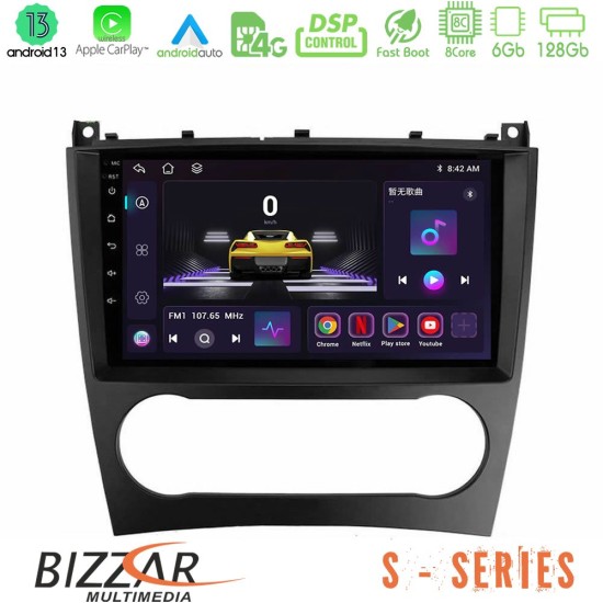 Bizzar S Series Mercedes W203 Facelift 8core Android13 6+128GB Navigation Multimedia Tablet 9"