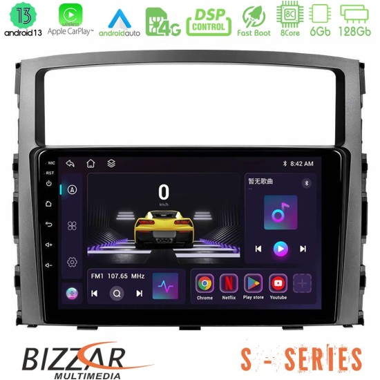 Bizzar S Series Mitsubishi Pajero 2008-2009 8core Android13 6+128GB Navigation Multimedia Tablet 9"