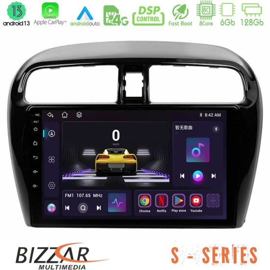 Bizzar S Series Mitsubishi Space Star 2013-2016 8core Android13 6+128GB Navigation Multimedia Tablet 9"