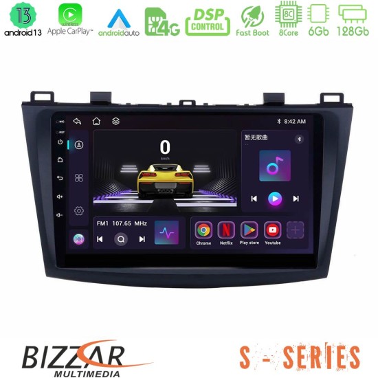 Bizzar S Series Mazda 3 2009-2014 8core Android13 6+128GB Navigation Multimedia Tablet 9"