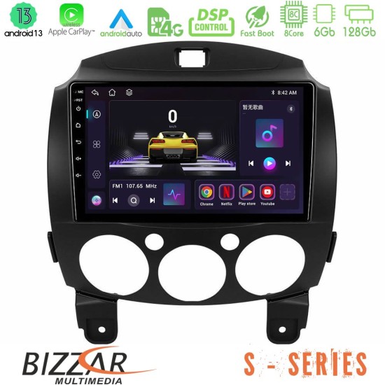 Bizzar S Series Mazda 2 2008-2014 8core Android13 6+128GB Navigation Multimedia Tablet 9"