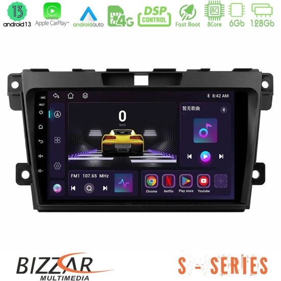 Bizzar S Series Mazda CX-7 2007-2011 8core Android13 6+128GB Navigation Multimedia Tablet 9"