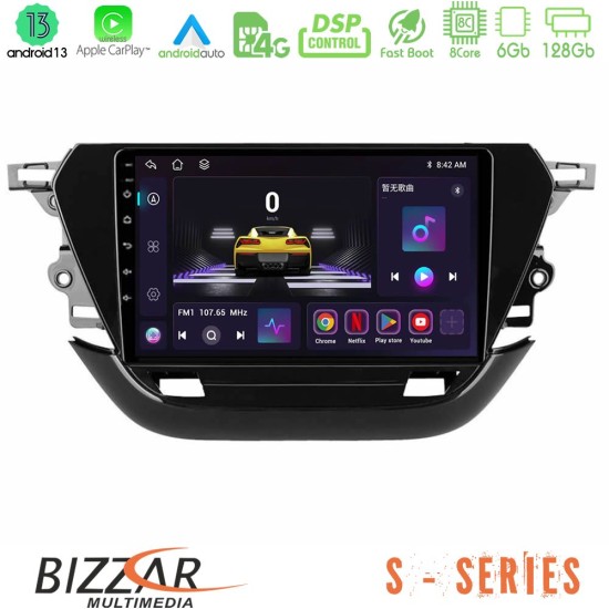 Bizzar S Series Opel Corsa F 2019-2023 8core Android13 6+128GB Navigation Multimedia Tablet 9"